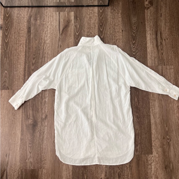 Aritzia Wilfred Free Relaxed Linen Shirt Dress in White - Picture 5 of 8